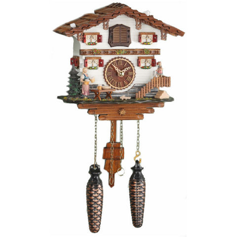 Quartz Musical Chalet w/Stein Lady 8.5"
