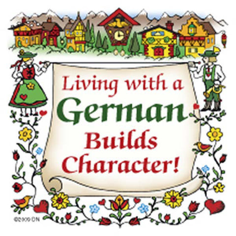 Living German Tile Magnet