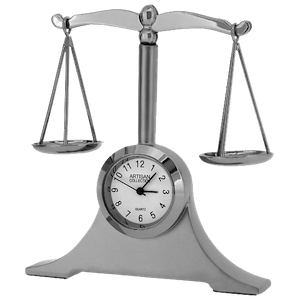 Scales of Justice Clock