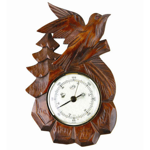 Barometer w/Carved Bird