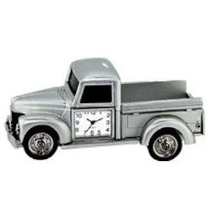 Silver Pick Up Truck Clock