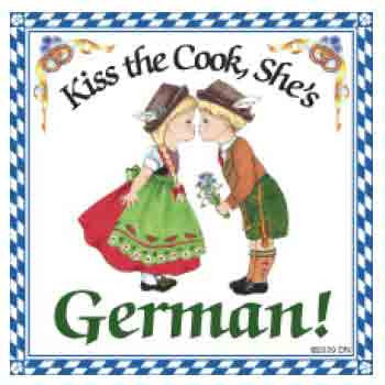 Kiss the Cook Tile Magnet