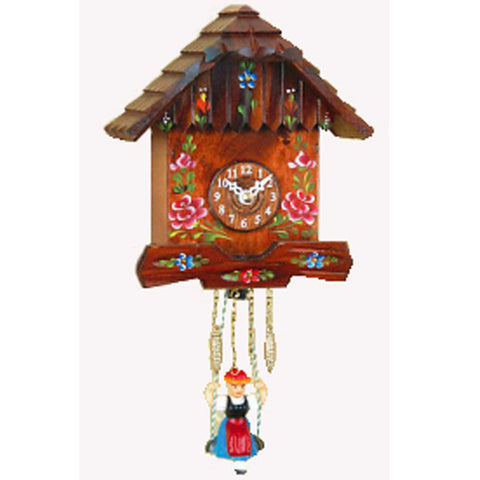 Novelty Chalet w/Roses 6-2/5"