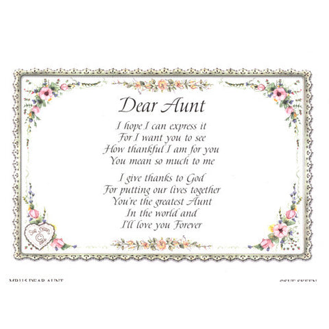 Dear Aunt