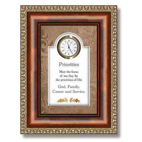 Priorities Table Top Clock