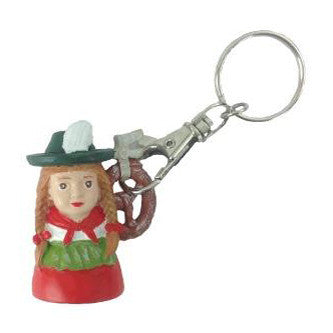 German Pretzel Lady Key Chain