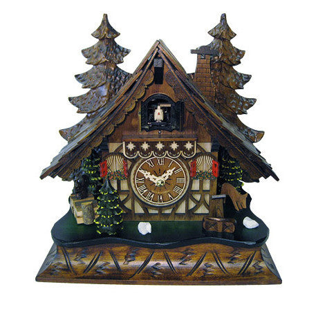 Quartz Chalet Mantel with Trees 11"