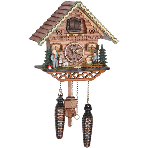 Quartz Musical Chalet w/Heidi 9"