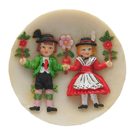 German Couple Plate Magnet