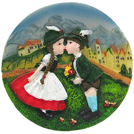 Kissing Couple Plate Magnet