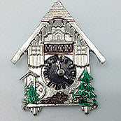 Cuckoo Clock Pin Painted