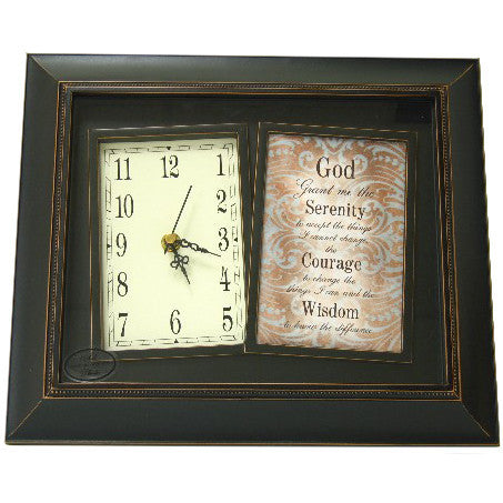 Serenity Prayer Frame Clock
