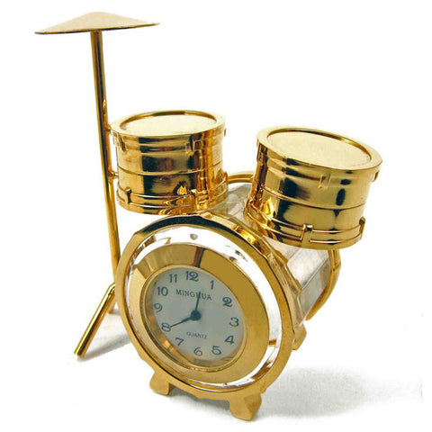 Gold Drum Set Clock