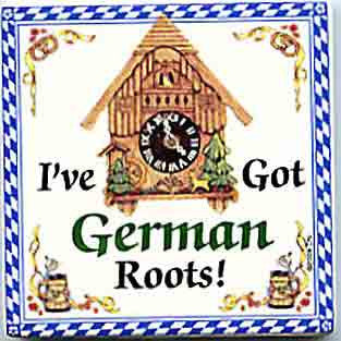 German Roots Tile Magnet