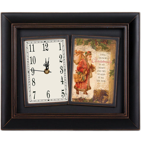 I Will Honor Chirstmas Frame Clock