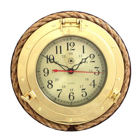 Brass Porthole Clock