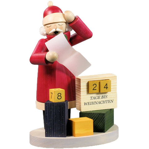Santa With Countdown To Christmas Smoker